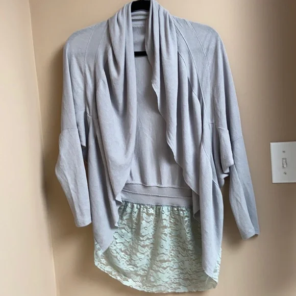 Waterfall Sheer Open Front Cardigan - Picture 1 of 6